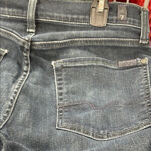 7 For All Mankind Men's Dark Blue Relaxed Jeans